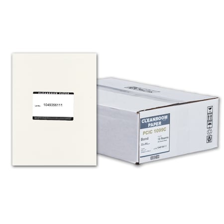 Pure Image Pure Image Poly Cleanroom Paper, 8.5x11, Cream 22lb, 250 sheets /ream, 10 reams p/PK PCIC 1099C